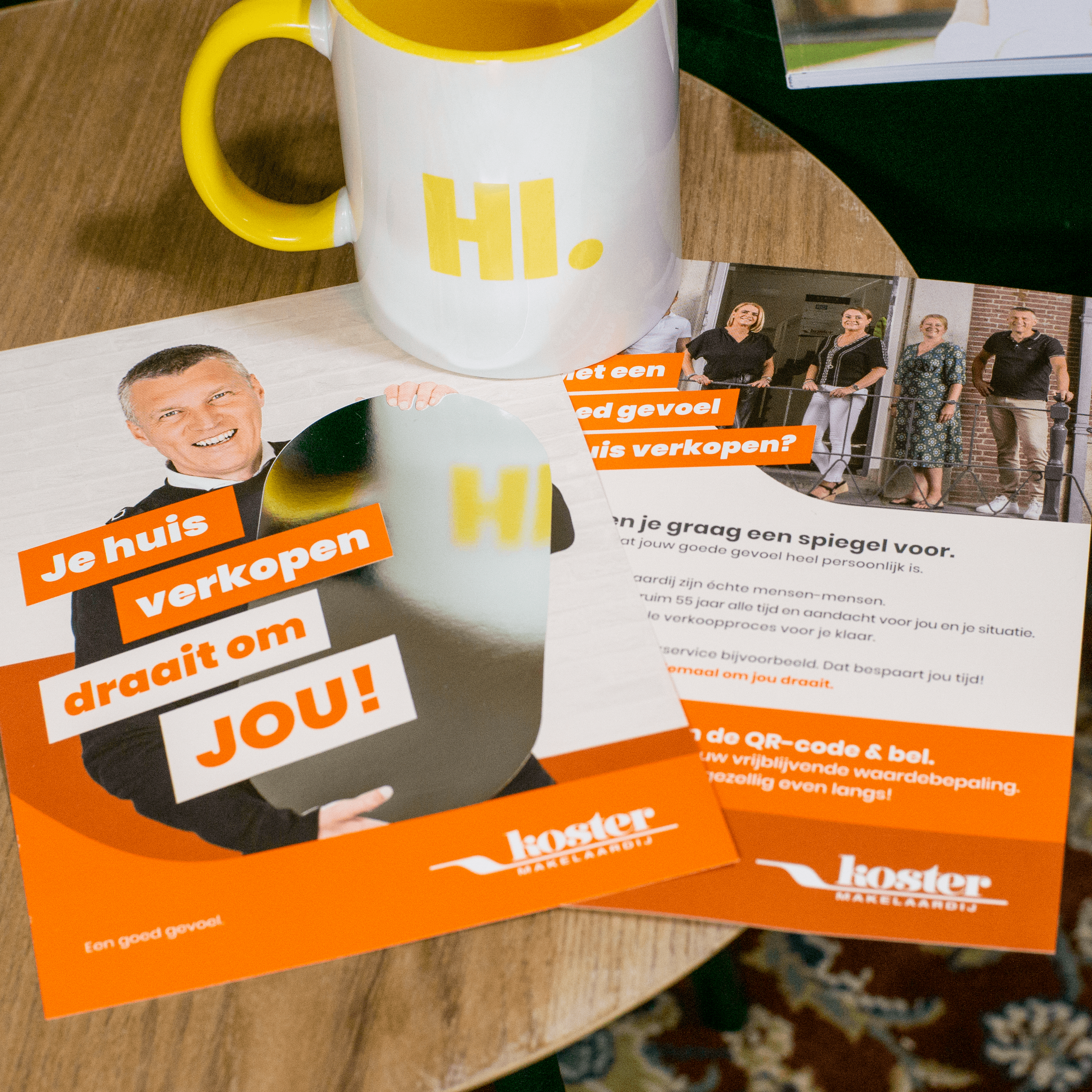 Joofle Koster Makelaardij Gorinchem flyer campagne